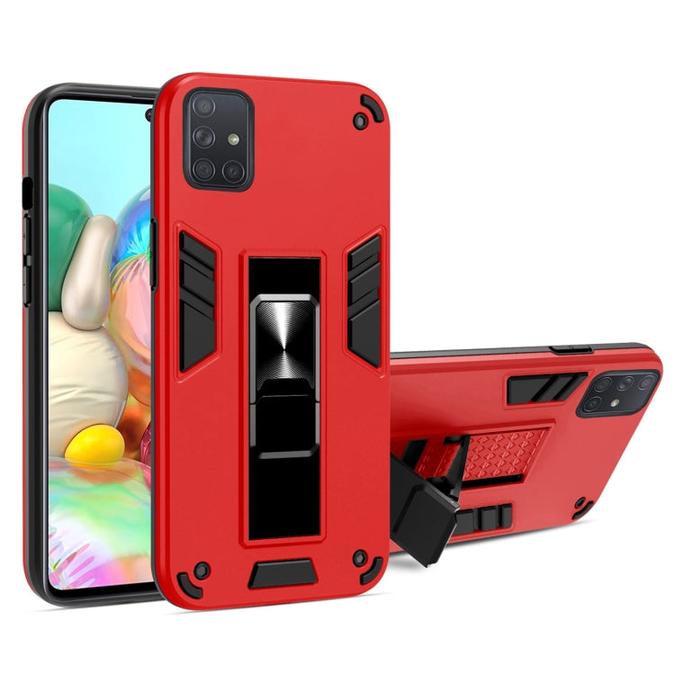For Samsung Galaxy A71 2 in 1 PC + TPU Shockproof Protective Case with Invisible Holder