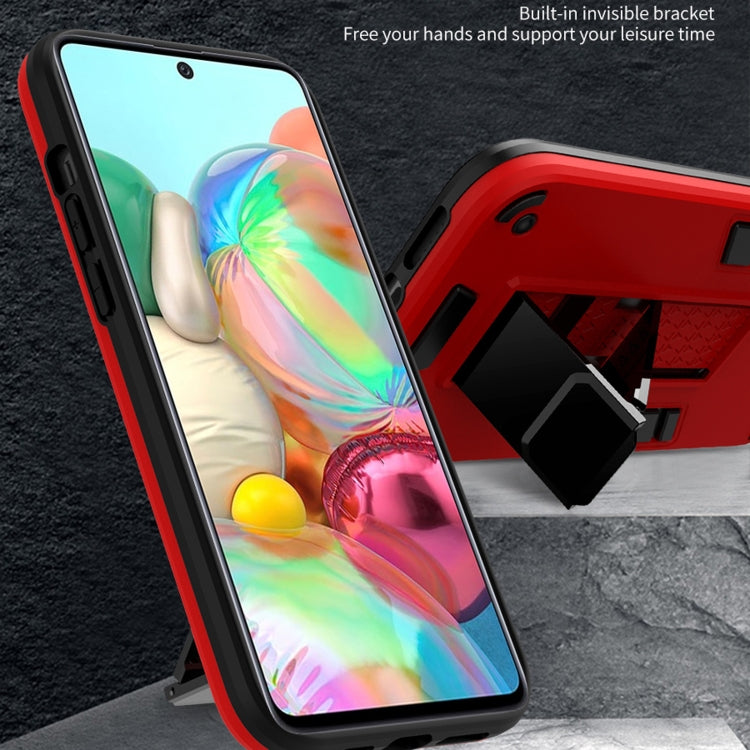 For Samsung Galaxy A71 2 in 1 PC + TPU Shockproof Protective Case with Invisible Holder