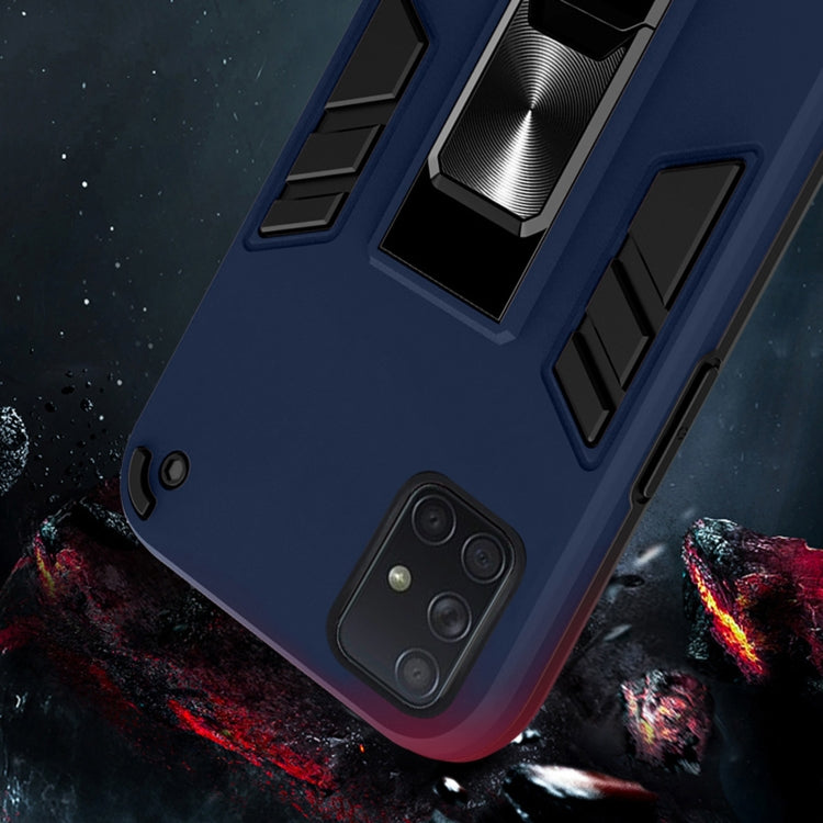 For Samsung Galaxy A71 2 in 1 PC + TPU Shockproof Protective Case with Invisible Holder