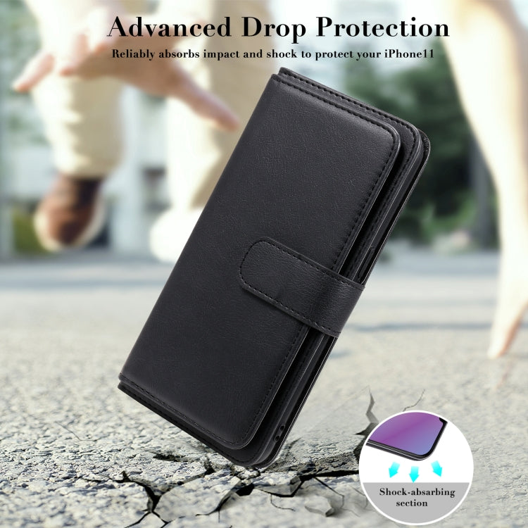 For OPPO A5 / A3s Multifunctional Magnetic Copper Buckle Horizontal Flip Solid Color Leather Case with 10 Card Slots & Wallet & Holder & Photo Frame