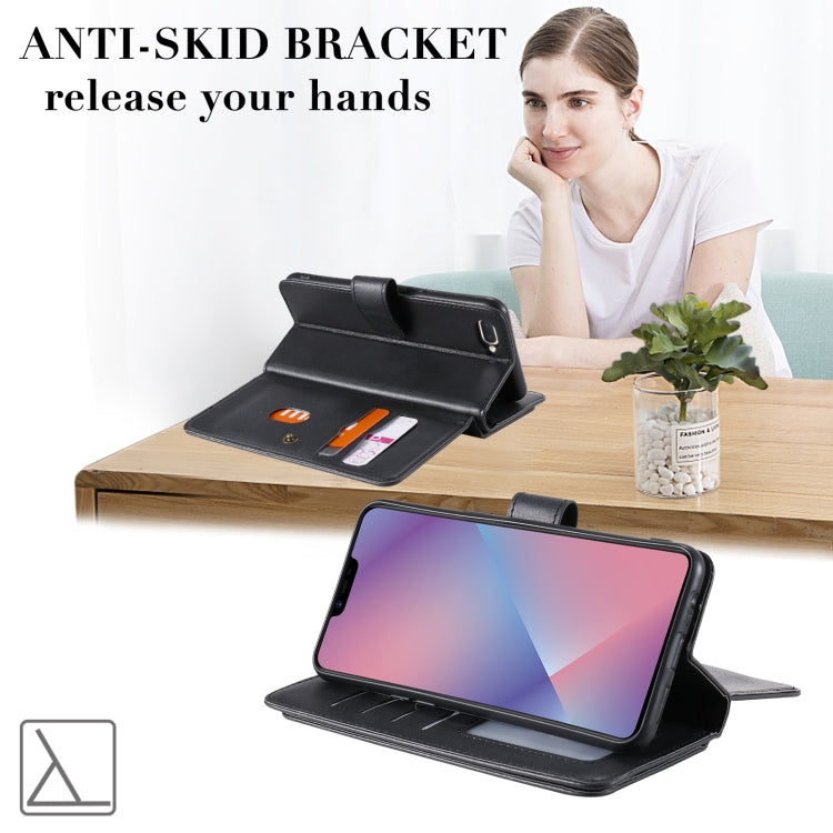 For OPPO A5 / A3s Multifunctional Magnetic Copper Buckle Horizontal Flip Solid Color Leather Case with 10 Card Slots & Wallet & Holder & Photo Frame