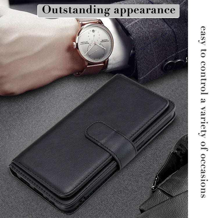 For OPPO A5 / A3s Multifunctional Magnetic Copper Buckle Horizontal Flip Solid Color Leather Case with 10 Card Slots & Wallet & Holder & Photo Frame
