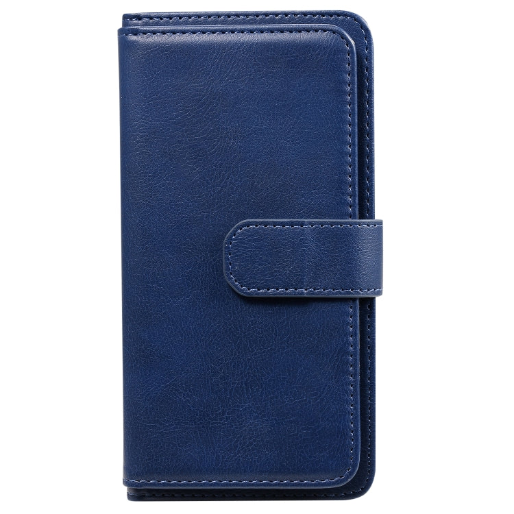 For OPPO A5 / A3s Multifunctional Magnetic Copper Buckle Horizontal Flip Solid Color Leather Case with 10 Card Slots & Wallet & Holder & Photo Frame