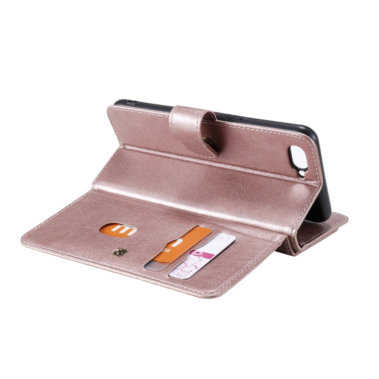 For OPPO A5 / A3s Multifunctional Magnetic Copper Buckle Horizontal Flip Solid Color Leather Case with 10 Card Slots & Wallet & Holder & Photo Frame