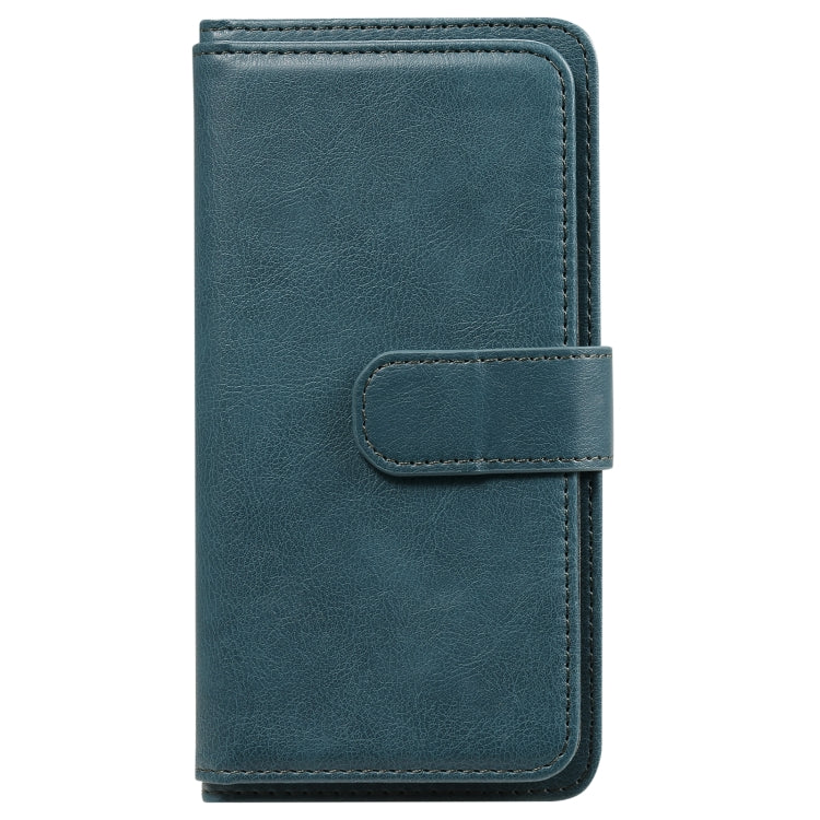 For OPPO A52 / A72 / A92 Multifunctional Magnetic Copper Buckle Horizontal Flip Solid Color Leather Case with 10 Card Slots & Wallet & Holder & Photo Frame