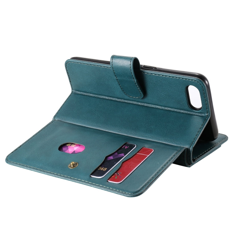 For OPPO A1k / Realme C2 Multifunctional Magnetic Copper Buckle Horizontal Flip Solid Color Leather Case with 10 Card Slots & Wallet & Holder & Photo Frame