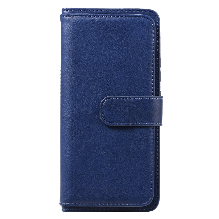 For OPPO Realme C11 Multifunctional Magnetic Copper Buckle Horizontal Flip Solid Color Leather Case with 10 Card Slots & Wallet & Holder & Photo Frame