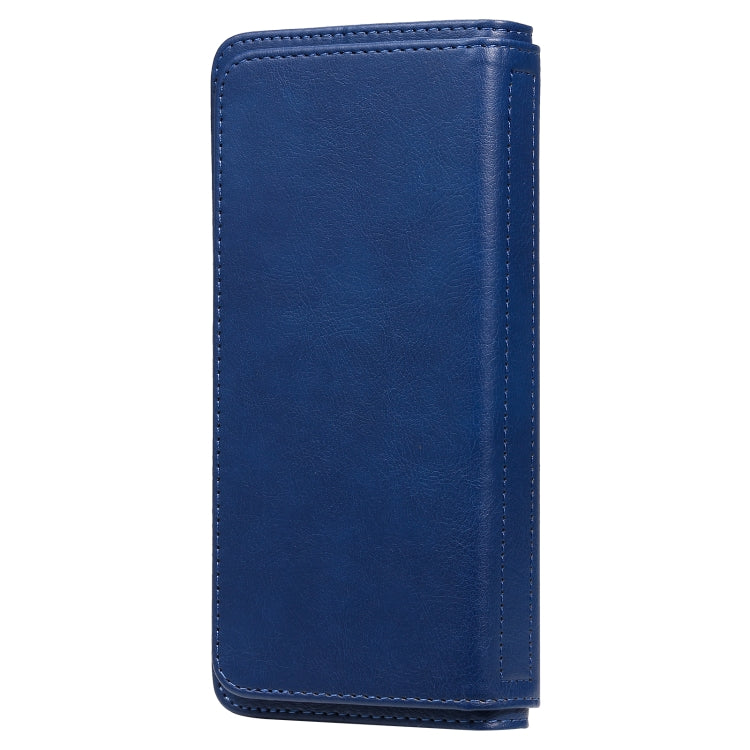 For OPPO Realme C15 Multifunctional Magnetic Copper Buckle Horizontal Flip Solid Color Leather Case with 10 Card Slots & Wallet & Holder & Photo Frame