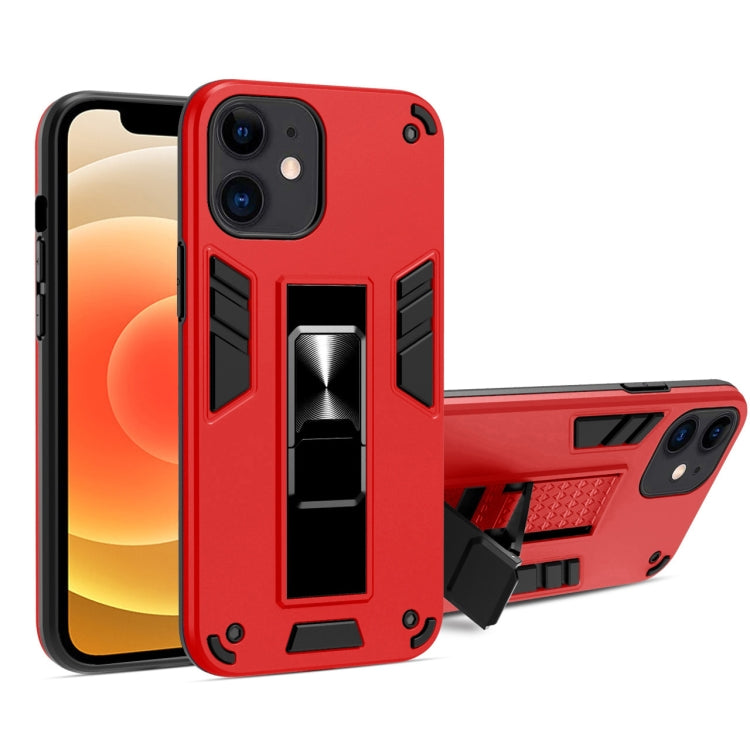 For iPhone 12 mini 2 in 1 PC + TPU Shockproof Protective Case with Invisible Holder