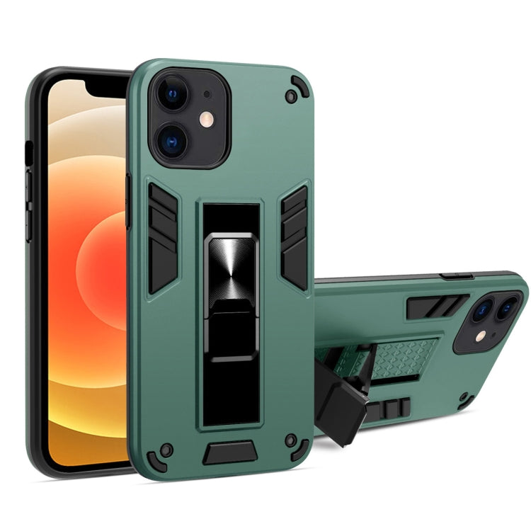 For iPhone 12 mini 2 in 1 PC + TPU Shockproof Protective Case with Invisible Holder