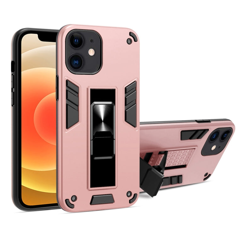 For iPhone 12 mini 2 in 1 PC + TPU Shockproof Protective Case with Invisible Holder