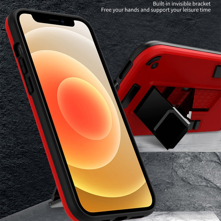 For iPhone 12 mini 2 in 1 PC + TPU Shockproof Protective Case with Invisible Holder