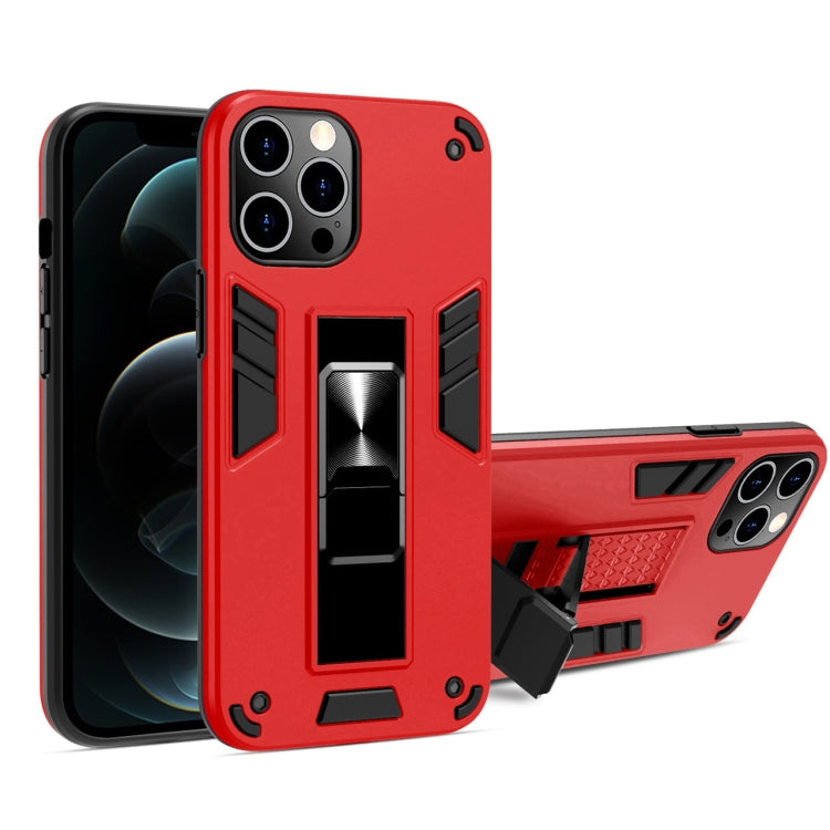 For iPhone 12 / 12 Pro 2 in 1 PC + TPU Shockproof Protective Case with Invisible Holder