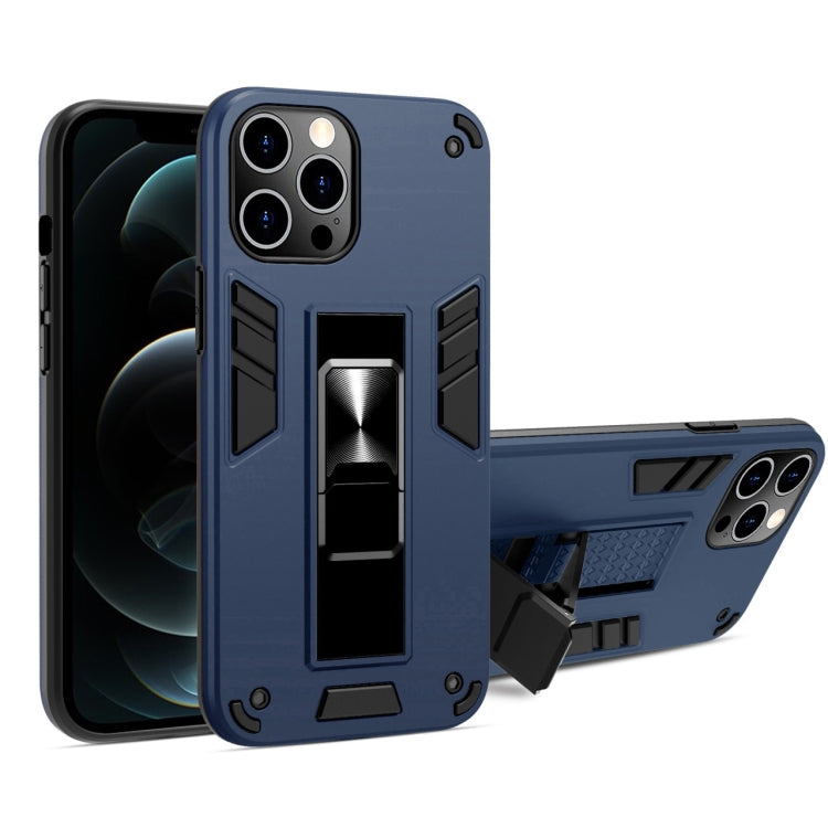 For iPhone 12 / 12 Pro 2 in 1 PC + TPU Shockproof Protective Case with Invisible Holder