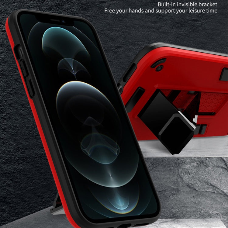 For iPhone 12 / 12 Pro 2 in 1 PC + TPU Shockproof Protective Case with Invisible Holder