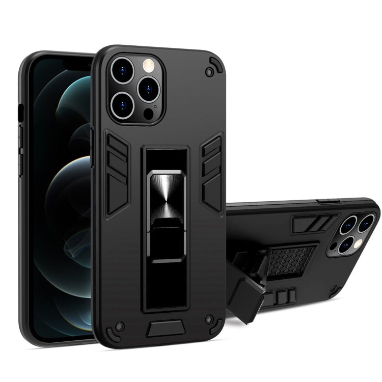For iPhone 12 / 12 Pro 2 in 1 PC + TPU Shockproof Protective Case with Invisible Holder