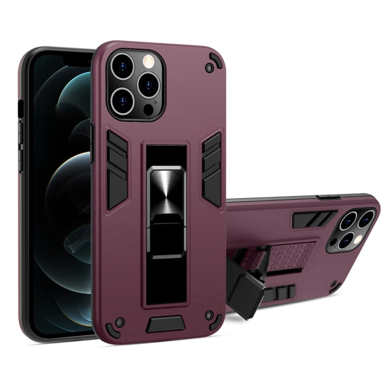 For iPhone 12 Pro Max 2 in 1 PC + TPU Shockproof Protective Case with Invisible Holder