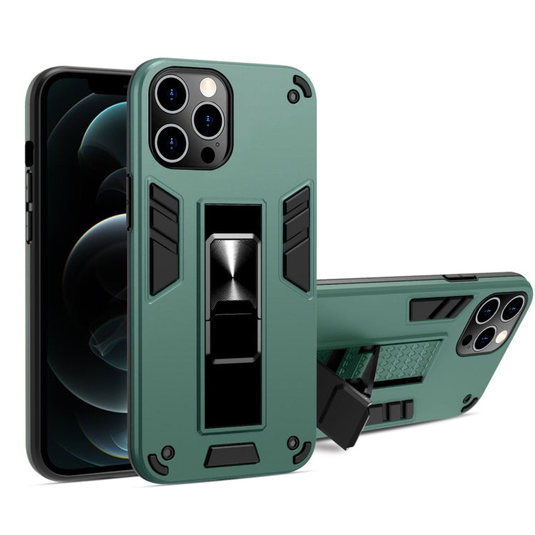 For iPhone 12 Pro Max 2 in 1 PC + TPU Shockproof Protective Case with Invisible Holder