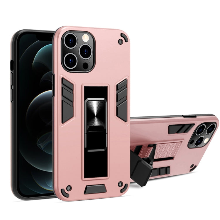 For iPhone 12 Pro Max 2 in 1 PC + TPU Shockproof Protective Case with Invisible Holder