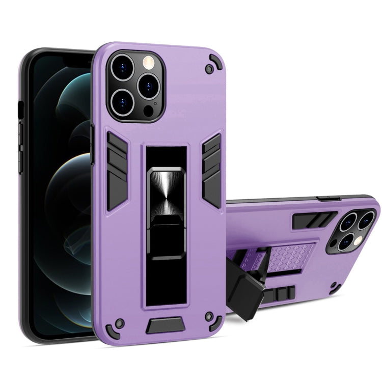 For iPhone 12 Pro Max 2 in 1 PC + TPU Shockproof Protective Case with Invisible Holder