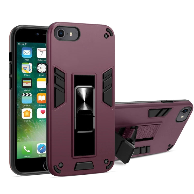 For iPhone SE 2022 / SE 2020 / 8 / 7 2 in 1 PC + TPU Shockproof Protective Case with Invisible Holder