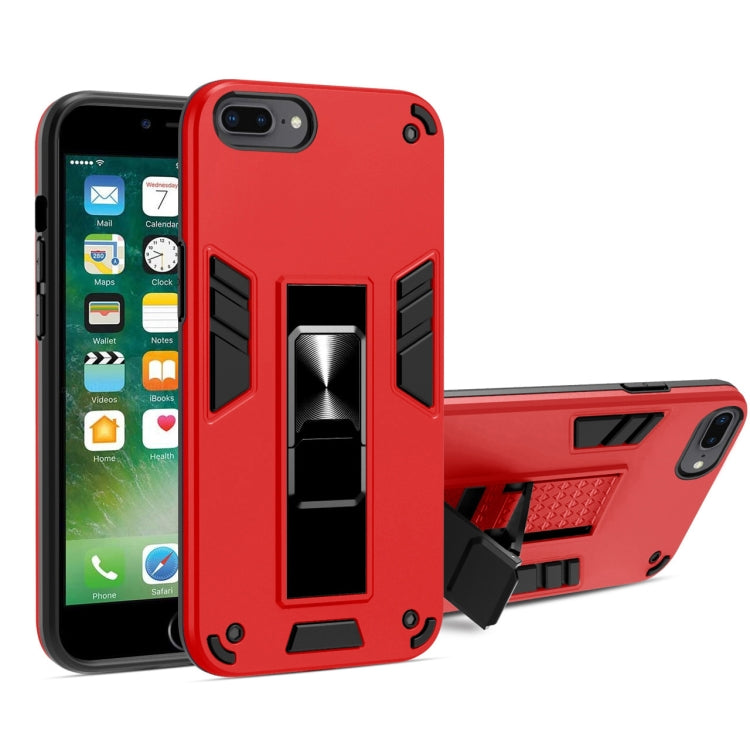 2 in 1 PC + TPU Shockproof Protective Case with Invisible Holder For iPhone 8 Plus & 7 Plus