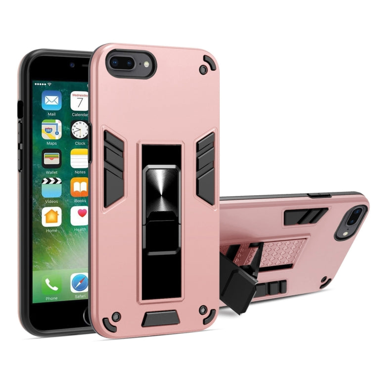2 in 1 PC + TPU Shockproof Protective Case with Invisible Holder For iPhone 8 Plus & 7 Plus