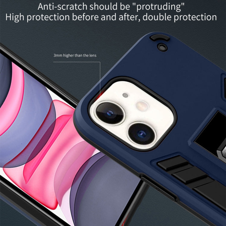 For iPhone 11 2 in 1 PC + TPU Shockproof Protective Case with Invisible Holder