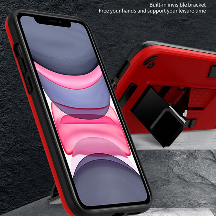 For iPhone 11 2 in 1 PC + TPU Shockproof Protective Case with Invisible Holder