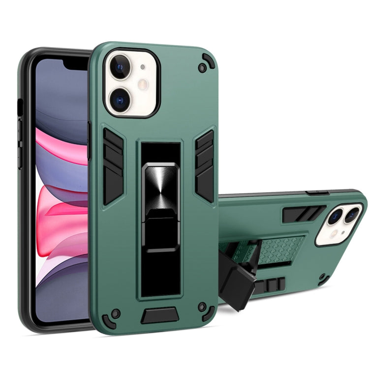 For iPhone 11 2 in 1 PC + TPU Shockproof Protective Case with Invisible Holder