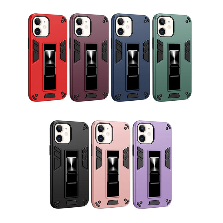 For iPhone 11 2 in 1 PC + TPU Shockproof Protective Case with Invisible Holder