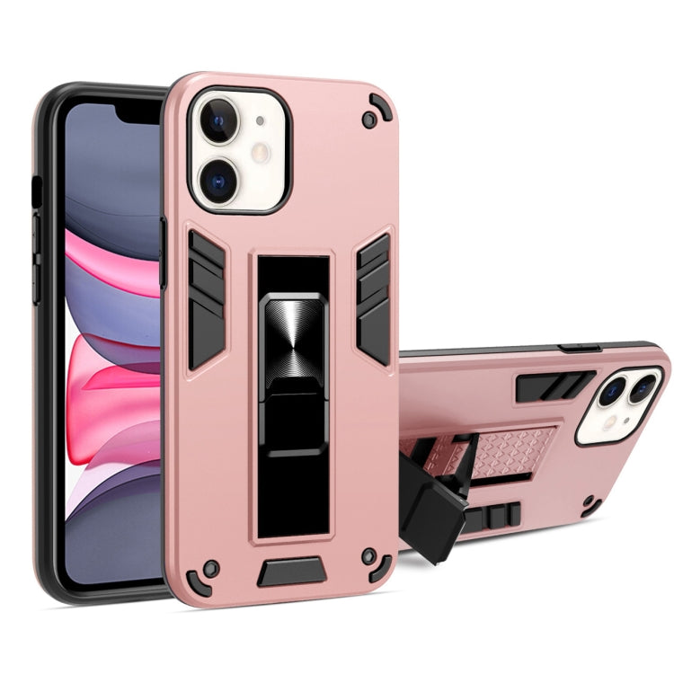 For iPhone 11 2 in 1 PC + TPU Shockproof Protective Case with Invisible Holder