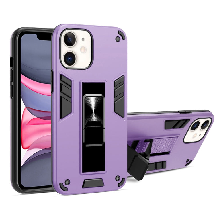 For iPhone 11 2 in 1 PC + TPU Shockproof Protective Case with Invisible Holder