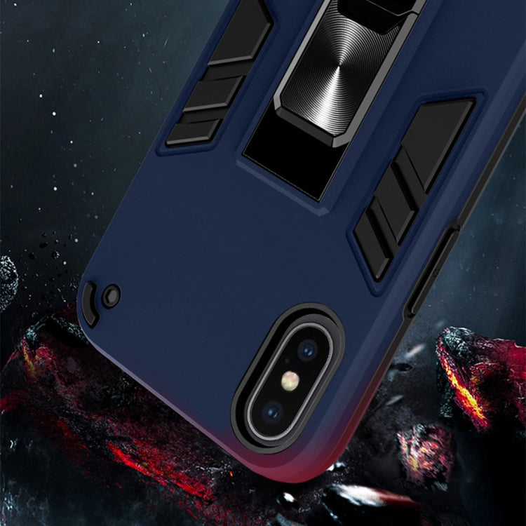 For iPhone XR 2 in 1 PC + TPU Shockproof Protective Case with Invisible Holder