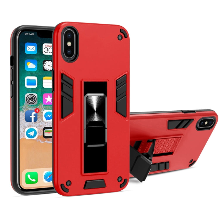 For iPhone XS Max 2 in 1 PC + TPU Shockproof Protective Case with Invisible Holder