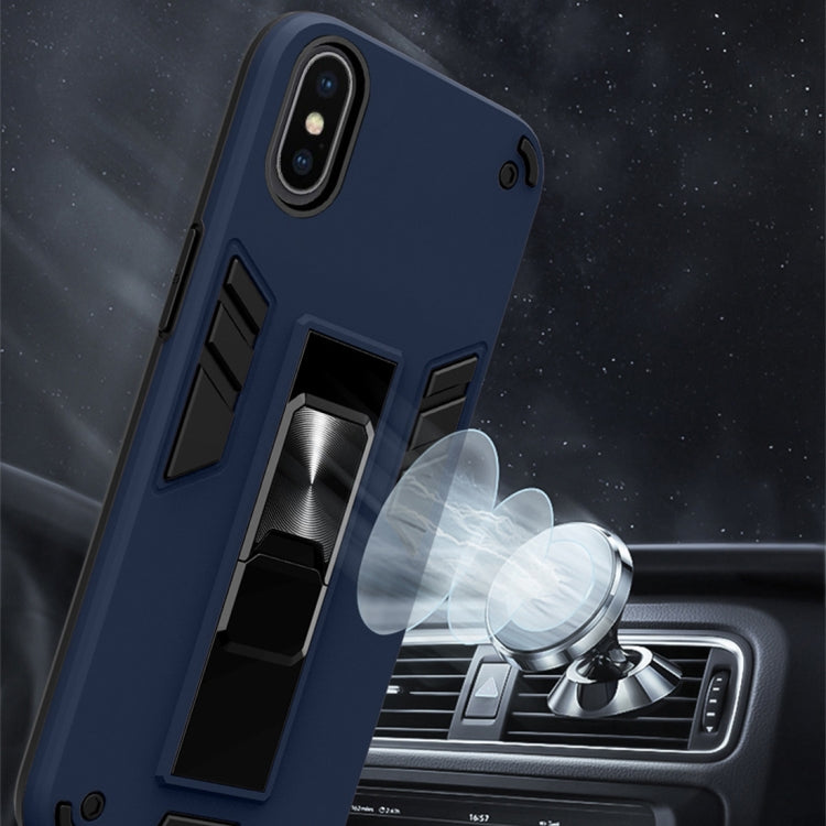 For iPhone XS Max 2 in 1 PC + TPU Shockproof Protective Case with Invisible Holder