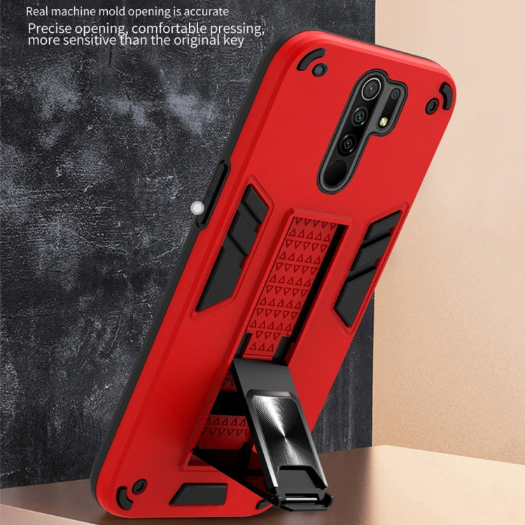 For Xiaomi Redmi 9 2 in 1 PC + TPU Shockproof Protective Case with Invisible Holder