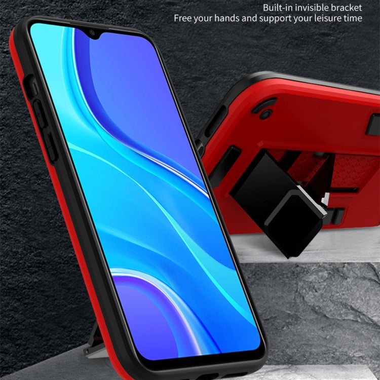 For Xiaomi Redmi 9 2 in 1 PC + TPU Shockproof Protective Case with Invisible Holder