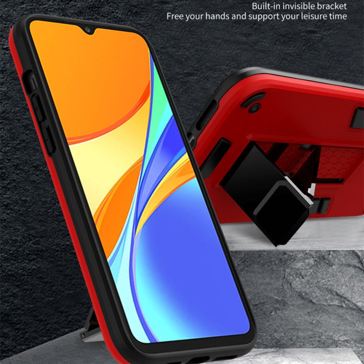 For Xiaomi Redmi 9C 2 in 1 PC + TPU Shockproof Protective Case with Invisible Holder