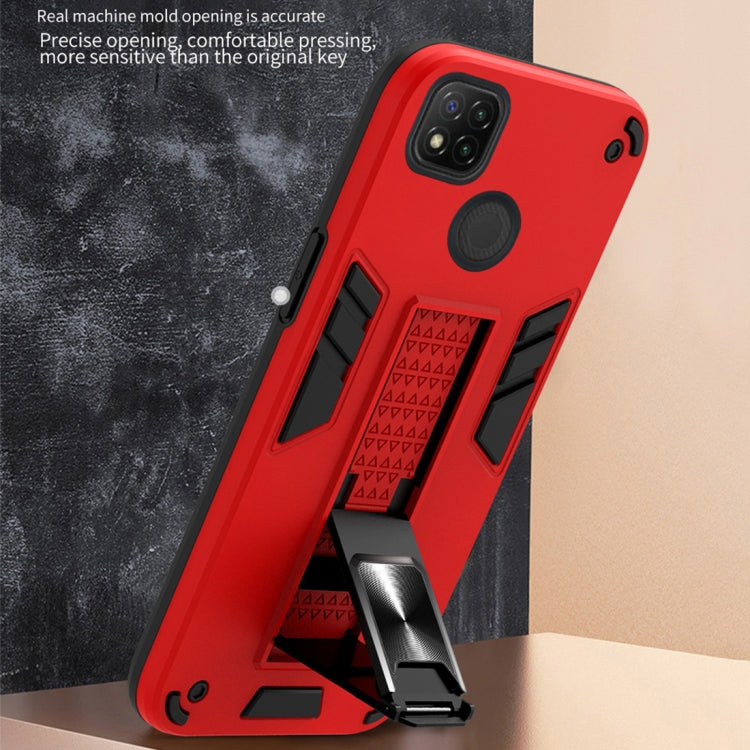 For Xiaomi Redmi 9C 2 in 1 PC + TPU Shockproof Protective Case with Invisible Holder