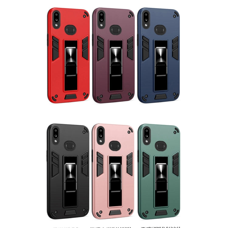 For Xiaomi Redmi Note 7 2 in 1 PC + TPU Shockproof Protective Case with Invisible Holder