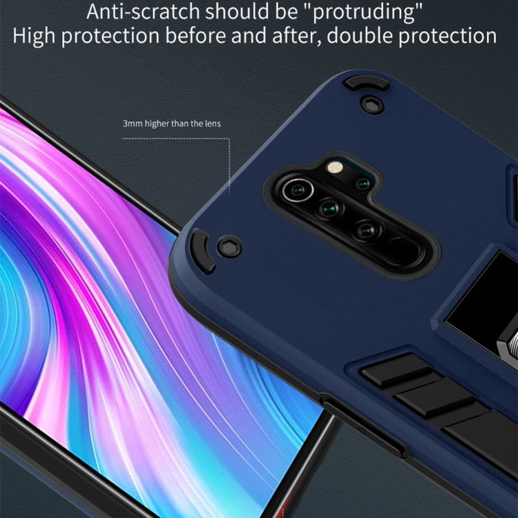 For Xiaomi Redmi Note 8 Pro 2 in 1 PC + TPU Shockproof Protective Case with Invisible Holder