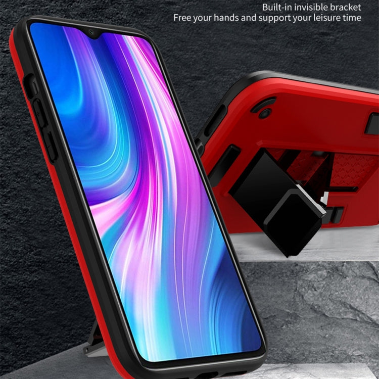 For Xiaomi Redmi Note 8 Pro 2 in 1 PC + TPU Shockproof Protective Case with Invisible Holder