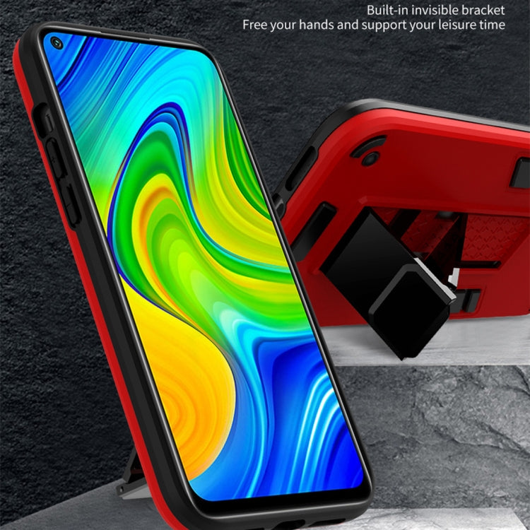 For Xiaomi Redmi Note 9 2 in 1 PC + TPU Shockproof Protective Case with Invisible Holder