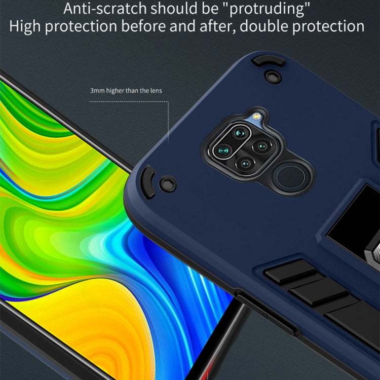 For Xiaomi Redmi Note 9 2 in 1 PC + TPU Shockproof Protective Case with Invisible Holder