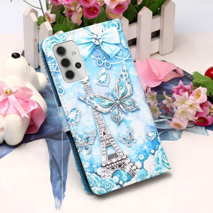 For Samsung Galaxy A32 5G 3D Painting Horizontal Flip Leather Case with Holder & Card Slot & Lanyard