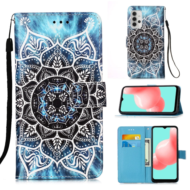 For Samsung Galaxy A32 5G 3D Painting Horizontal Flip Leather Case with Holder & Card Slot & Lanyard