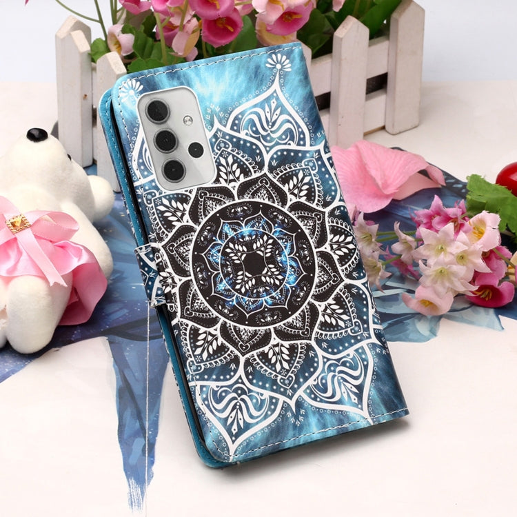 For Samsung Galaxy A32 5G 3D Painting Horizontal Flip Leather Case with Holder & Card Slot & Lanyard