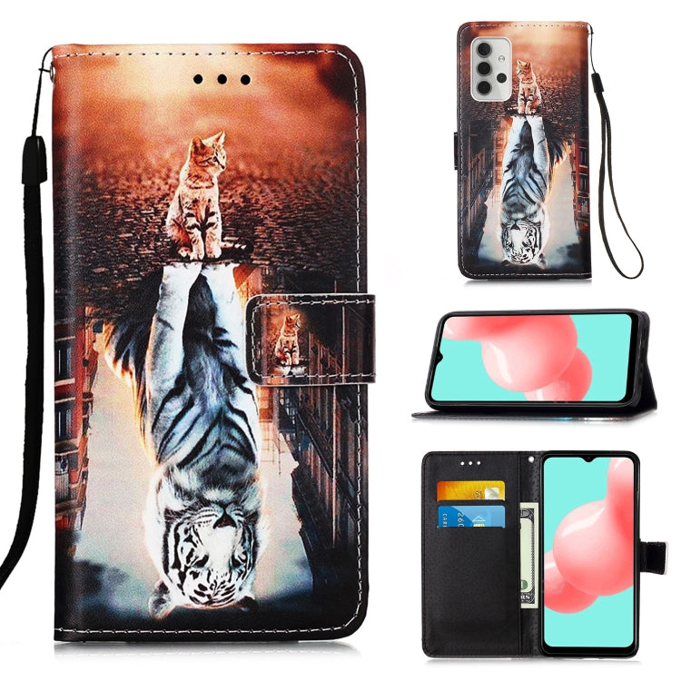 For Samsung Galaxy A32 5G 3D Painting Horizontal Flip Leather Case with Holder & Card Slot & Lanyard