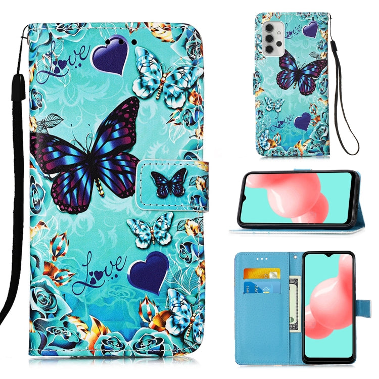 For Samsung Galaxy A32 5G 3D Painting Horizontal Flip Leather Case with Holder & Card Slot & Lanyard